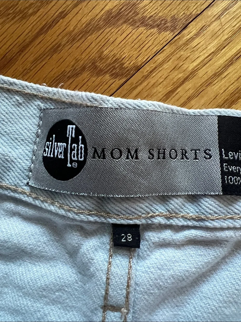 Levi's Pale Blue High-Rise Denim Shorts - Picture 2 of 8